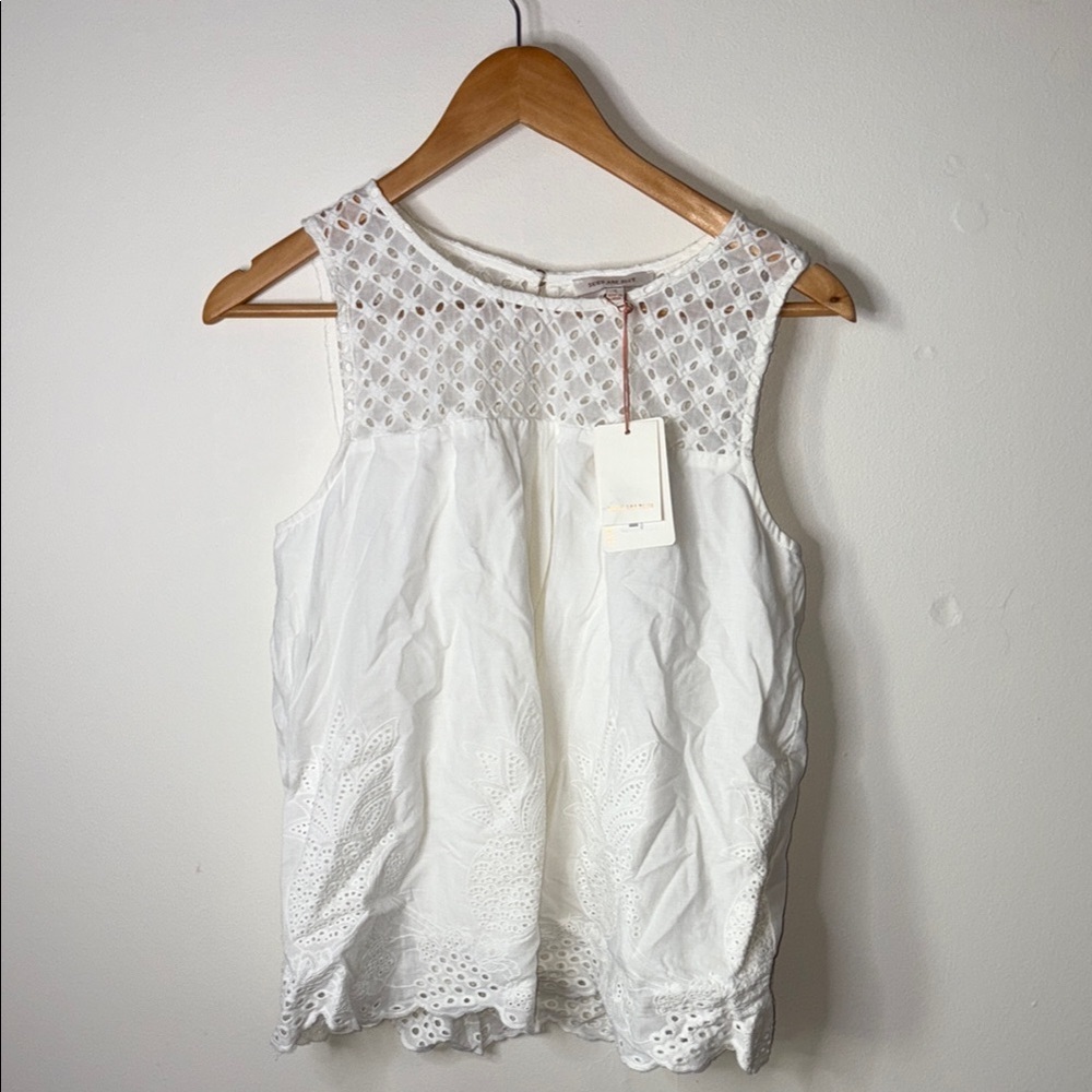 Skies Are Blue White Sleeveless Tank Top